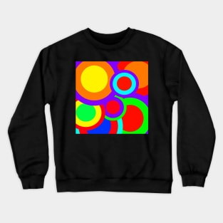 colorful circular retro sixties pop art pattern Crewneck Sweatshirt